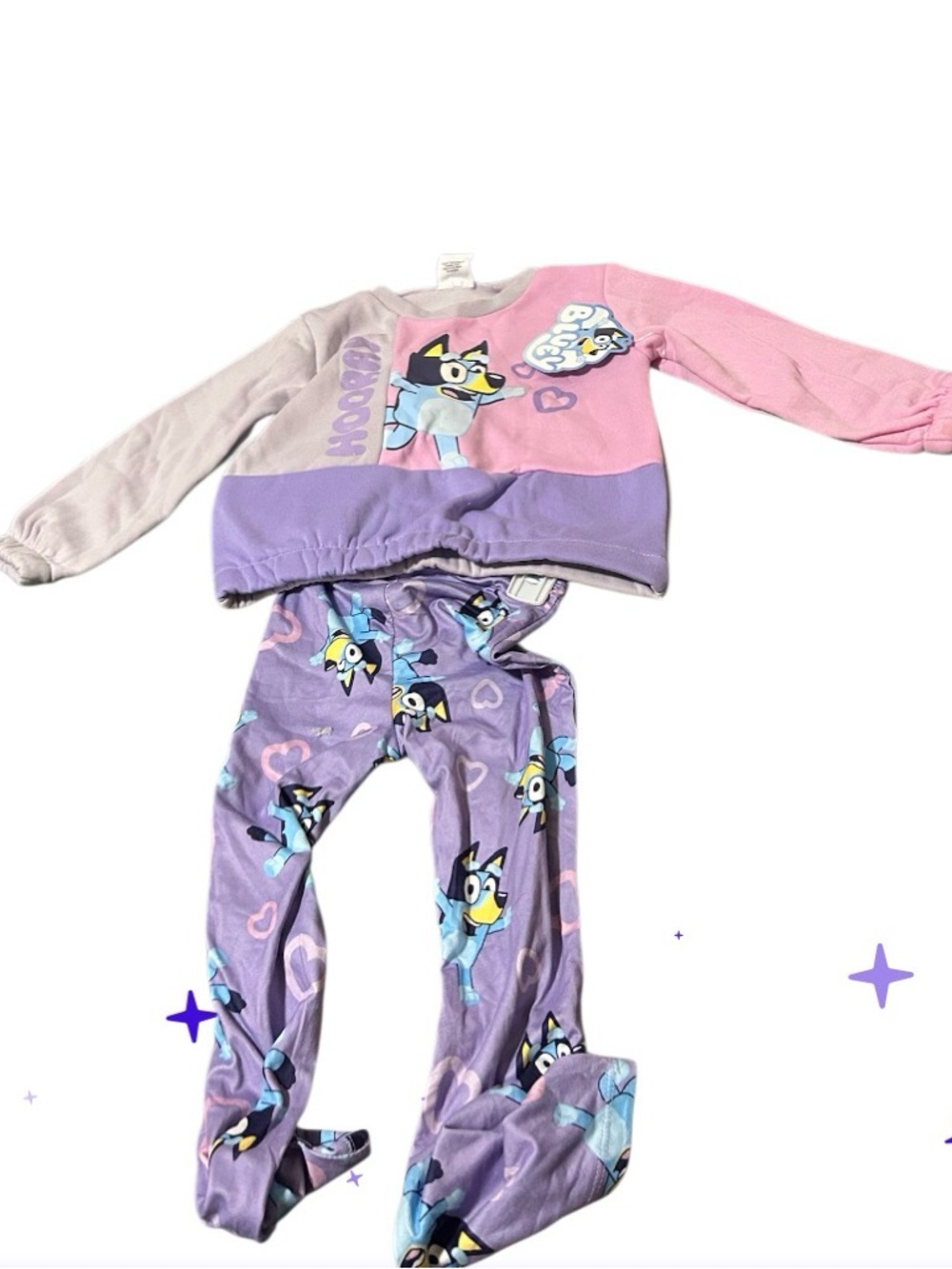 Girls Purple & Pink Cartoon Matching Set - Brand: